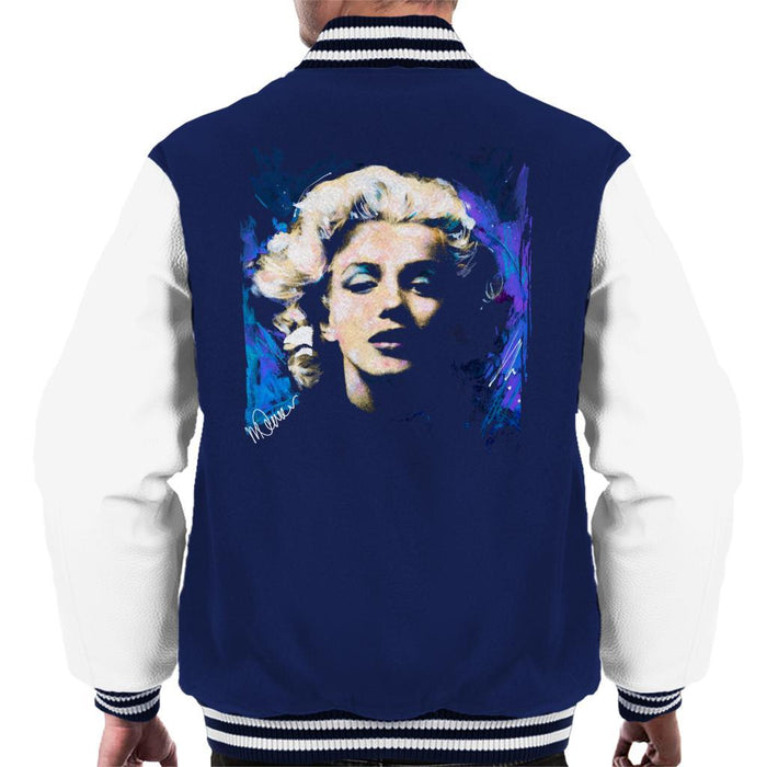 Sidney Maurer Original Portrait Of Marilyn Monroe Short Curls Mens Varsity Jacket - Mens Varsity Jacket