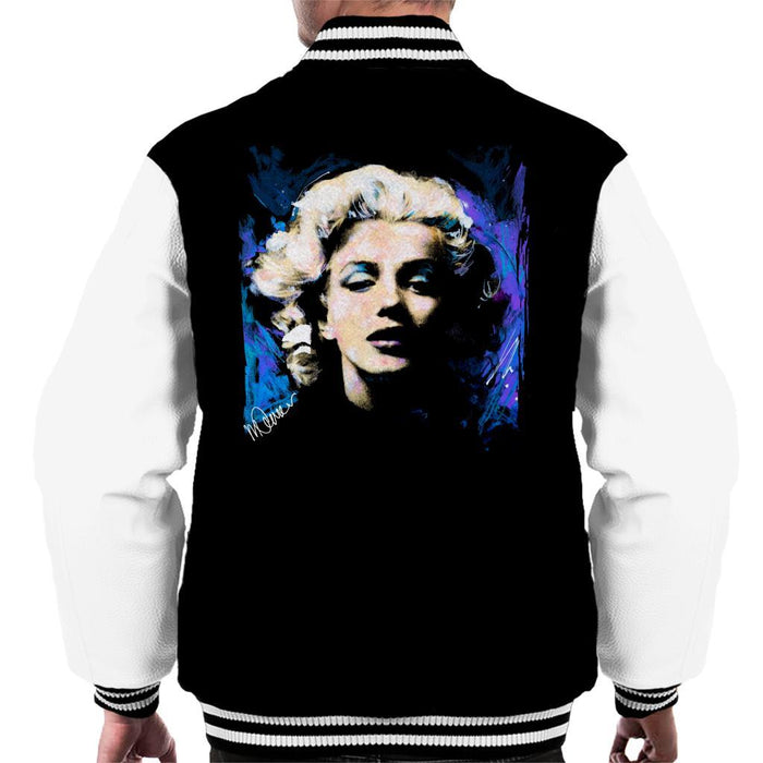 Sidney Maurer Original Portrait Of Marilyn Monroe Short Curls Mens Varsity Jacket - Mens Varsity Jacket