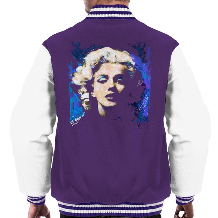 Sidney Maurer Original Portrait Of Marilyn Monroe Short Curls Mens Varsity Jacket - Mens Varsity Jacket