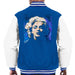Sidney Maurer Original Portrait Of Marilyn Monroe Short Curls Mens Varsity Jacket - Small / Royal/White - Mens Varsity Jacket