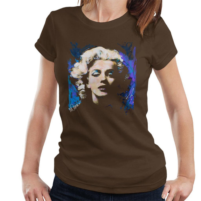 Sidney Maurer Original Portrait Of Marilyn Monroe Short Curls Womens T-Shirt - Womens T-Shirt