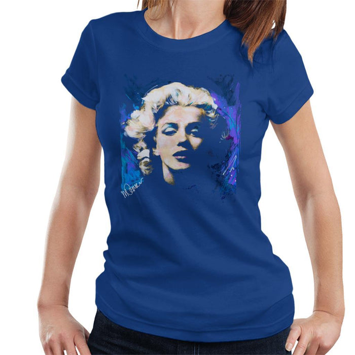 Sidney Maurer Original Portrait Of Marilyn Monroe Short Curls Womens T-Shirt - Womens T-Shirt