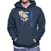 Sidney Maurer Original Portrait Of Marilyn Monroe Pose Mens Hooded Sweatshirt - Small / Navy Blue - Mens Hooded Sweatshirt