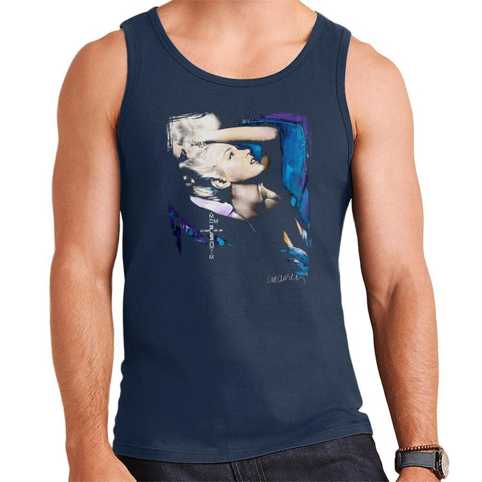 Sidney Maurer Original Portrait Of Marilyn Monroe Pose Mens Vest - Small / Navy Blue - Mens Vest