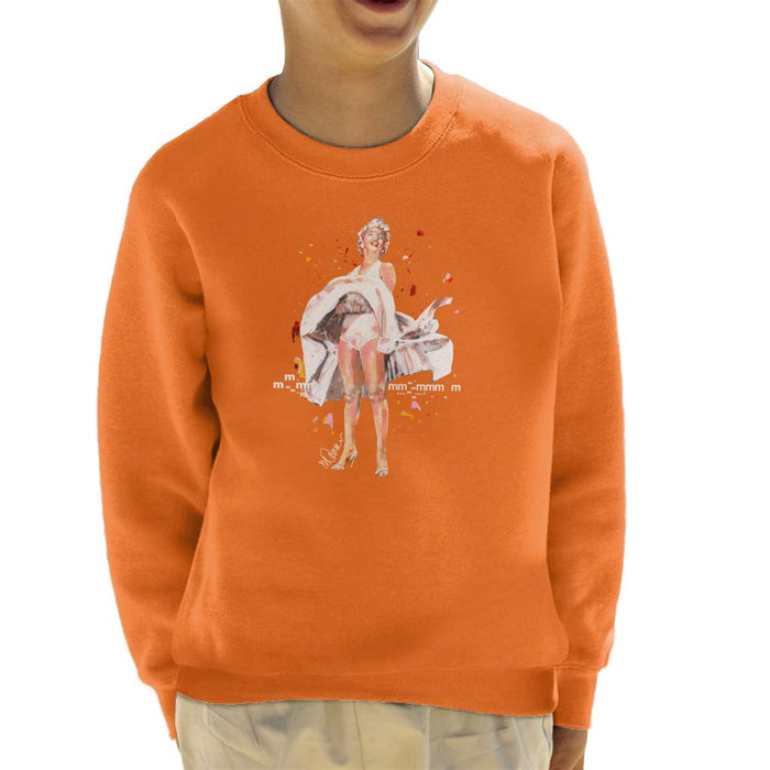 Sidney Maurer Original Portrait Of Marilyn Monroe Skirt Blowing Kid's Sweatshirt