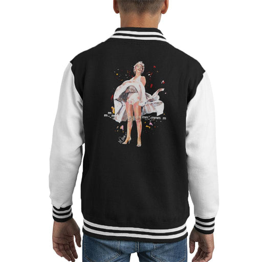 Sidney Maurer Original Portrait Of Marilyn Monroe Skirt Blowing Kid's Varsity Jacket