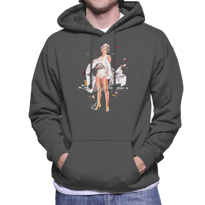 Sidney Maurer Original Portrait Of Marilyn Monroe Skirt Blowing Men's Hooded Sweatshirt