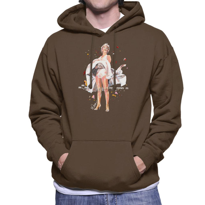 Sidney Maurer Original Portrait Of Marilyn Monroe Skirt Blowing Men's Hooded Sweatshirt
