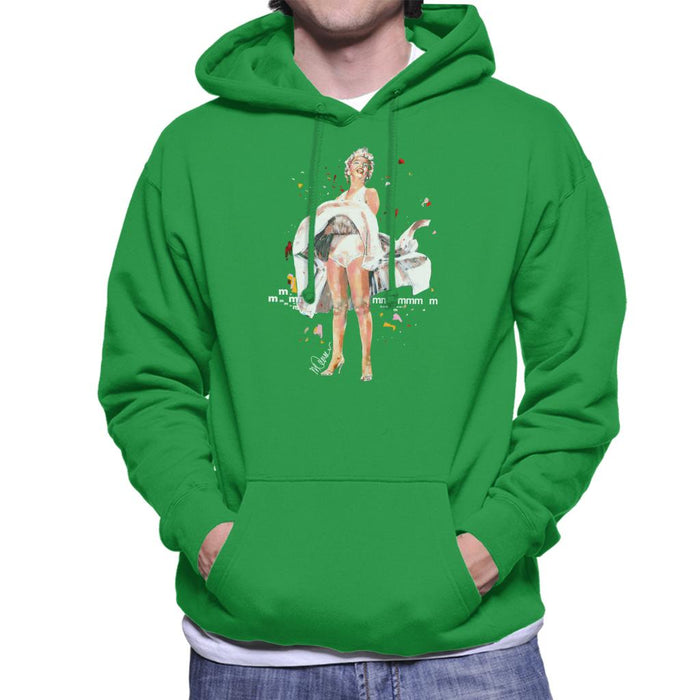 Sidney Maurer Original Portrait Of Marilyn Monroe Skirt Blowing Men's Hooded Sweatshirt