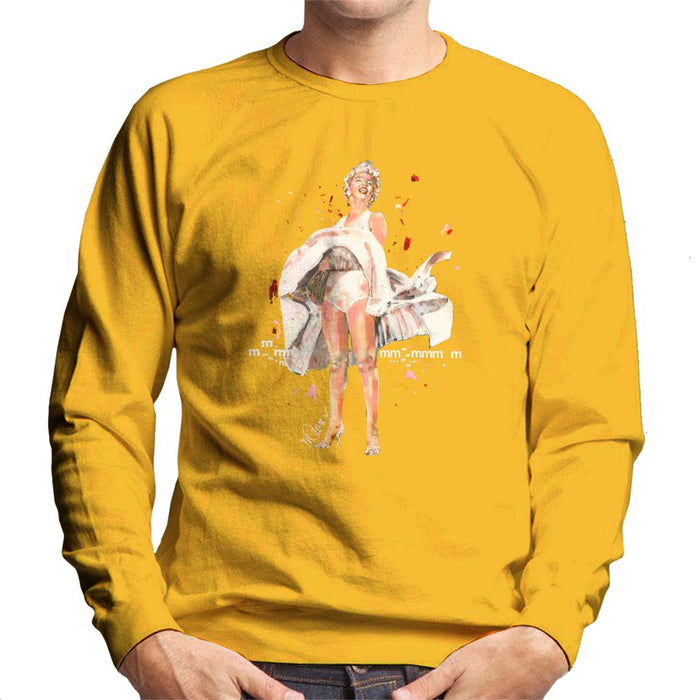Sidney Maurer Original Portrait Of Marilyn Monroe Skirt Blowing Men's Sweatshirt