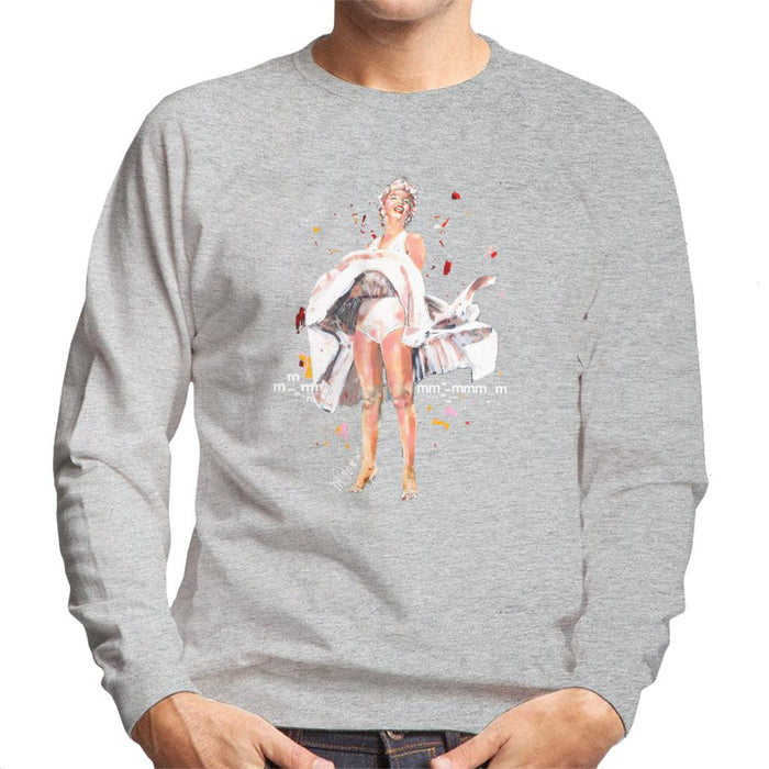 Sidney Maurer Original Portrait Of Marilyn Monroe Skirt Blowing Men's Sweatshirt