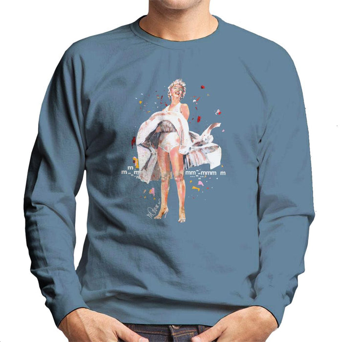 Sidney Maurer Original Portrait Of Marilyn Monroe Skirt Blowing Men's Sweatshirt