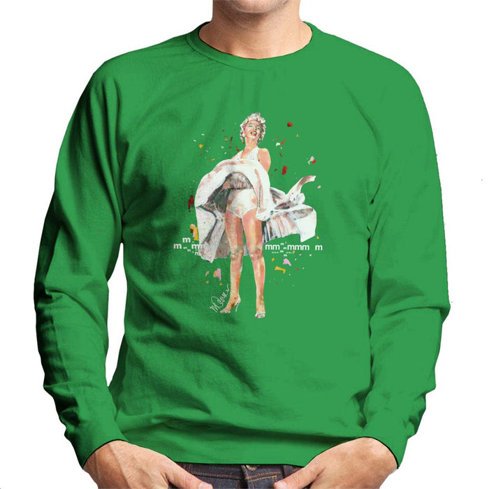 Sidney Maurer Original Portrait Of Marilyn Monroe Skirt Blowing Men's Sweatshirt