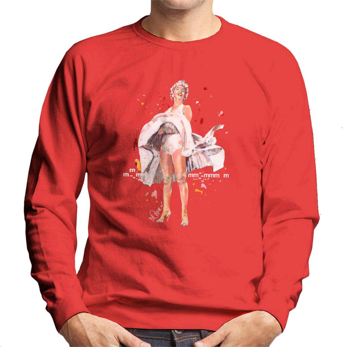 Sidney Maurer Original Portrait Of Marilyn Monroe Skirt Blowing Men's Sweatshirt