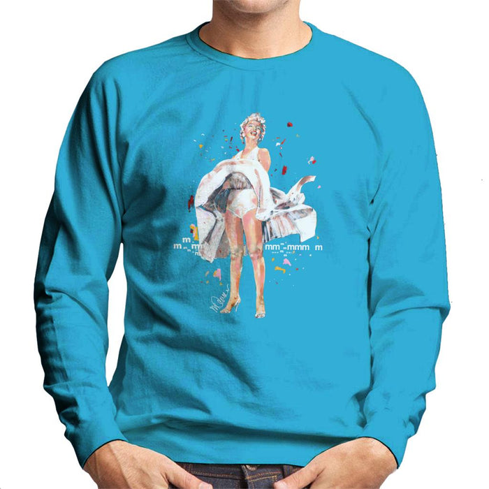 Sidney Maurer Original Portrait Of Marilyn Monroe Skirt Blowing Men's Sweatshirt