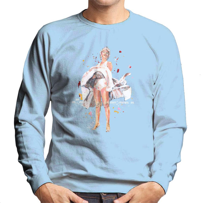 Sidney Maurer Original Portrait Of Marilyn Monroe Skirt Blowing Men's Sweatshirt