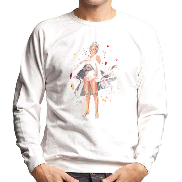 Sidney Maurer Original Portrait Of Marilyn Monroe Skirt Blowing Men's Sweatshirt