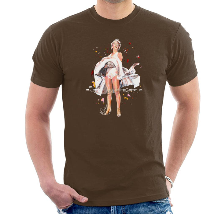 Sidney Maurer Original Portrait Of Marilyn Monroe Skirt Blowing Men's T-Shirt