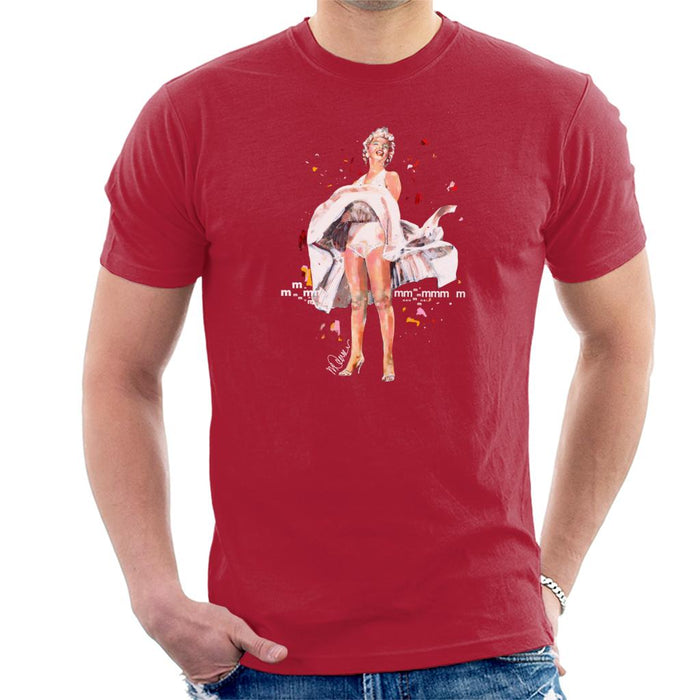 Sidney Maurer Original Portrait Of Marilyn Monroe Skirt Blowing Men's T-Shirt