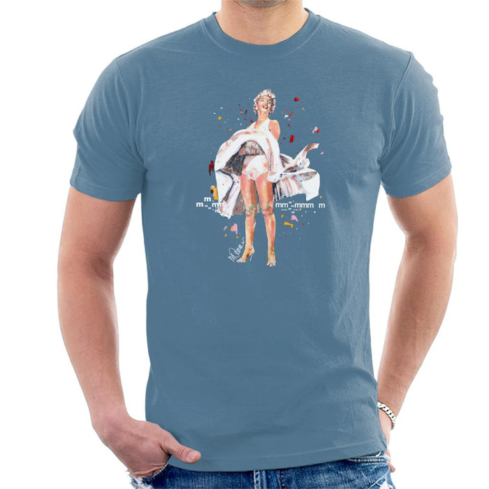 Sidney Maurer Original Portrait Of Marilyn Monroe Skirt Blowing Men's T-Shirt