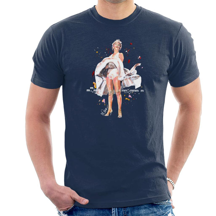 Sidney Maurer Original Portrait Of Marilyn Monroe Skirt Blowing Men's T-Shirt