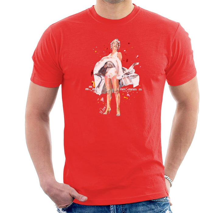 Sidney Maurer Original Portrait Of Marilyn Monroe Skirt Blowing Men's T-Shirt