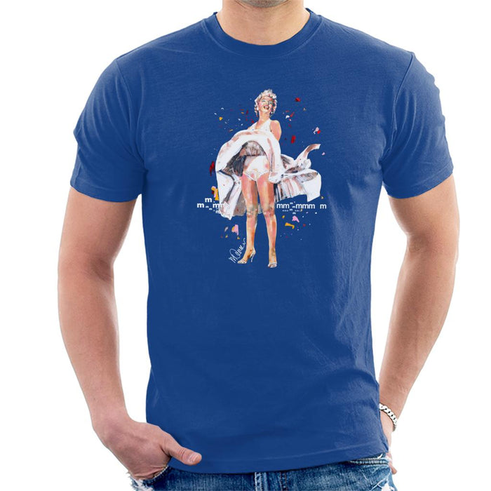 Sidney Maurer Original Portrait Of Marilyn Monroe Skirt Blowing Men's T-Shirt
