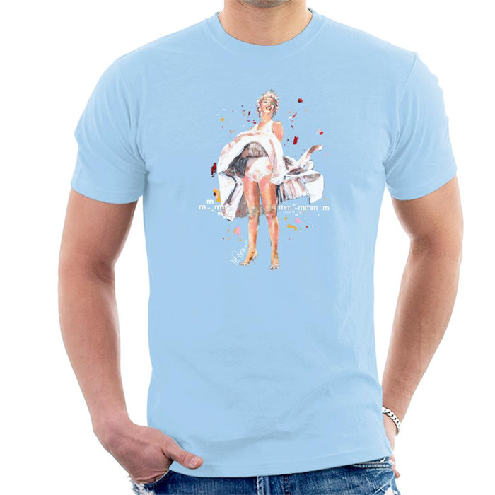 Sidney Maurer Original Portrait Of Marilyn Monroe Skirt Blowing Men's T-Shirt