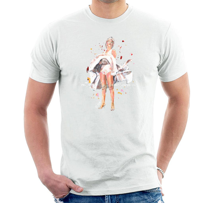 Sidney Maurer Original Portrait Of Marilyn Monroe Skirt Blowing Men's T-Shirt