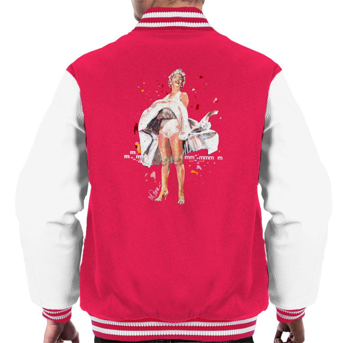 Sidney Maurer Original Portrait Of Marilyn Monroe Skirt Blowing Men's Varsity Jacket