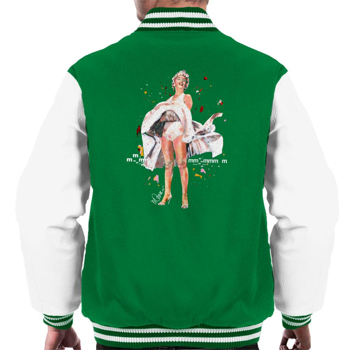 Sidney Maurer Original Portrait Of Marilyn Monroe Skirt Blowing Men's Varsity Jacket