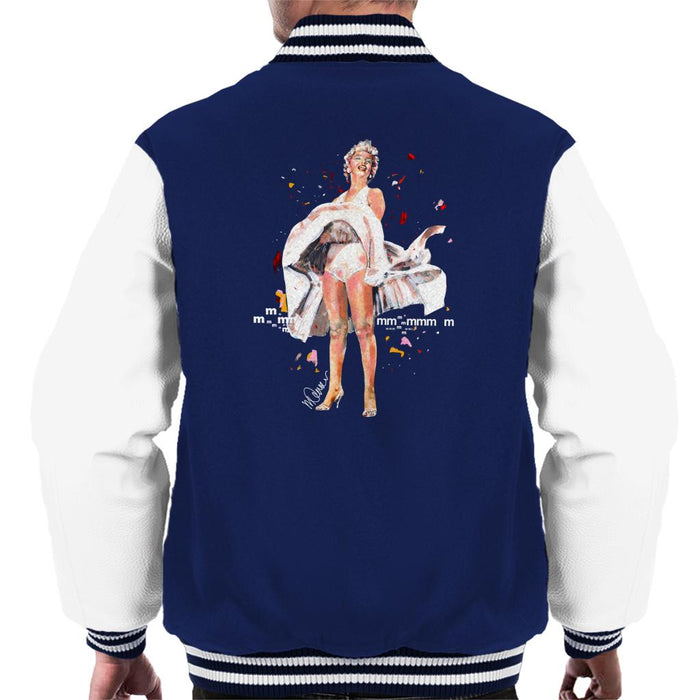 Sidney Maurer Original Portrait Of Marilyn Monroe Skirt Blowing Men's Varsity Jacket