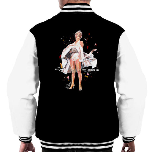 Sidney Maurer Original Portrait Of Marilyn Monroe Skirt Blowing Men's Varsity Jacket
