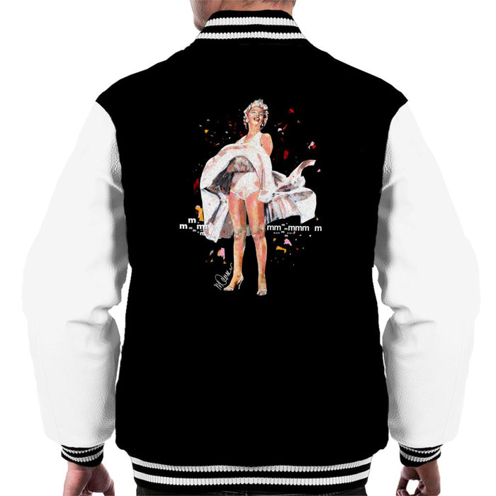 Sidney Maurer Original Portrait Of Marilyn Monroe Skirt Blowing Men's Varsity Jacket