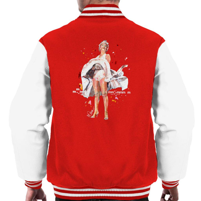 Sidney Maurer Original Portrait Of Marilyn Monroe Skirt Blowing Men's Varsity Jacket