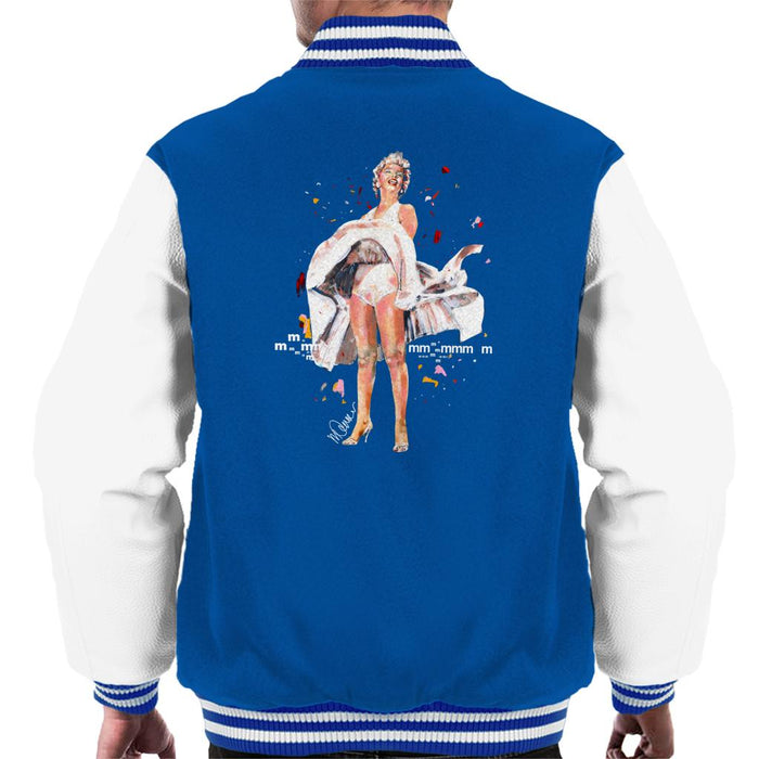 Sidney Maurer Original Portrait Of Marilyn Monroe Skirt Blowing Men's Varsity Jacket