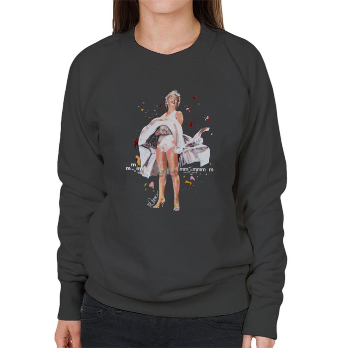 Sidney Maurer Original Portrait Of Marilyn Monroe Skirt Blowing Women's Sweatshirt