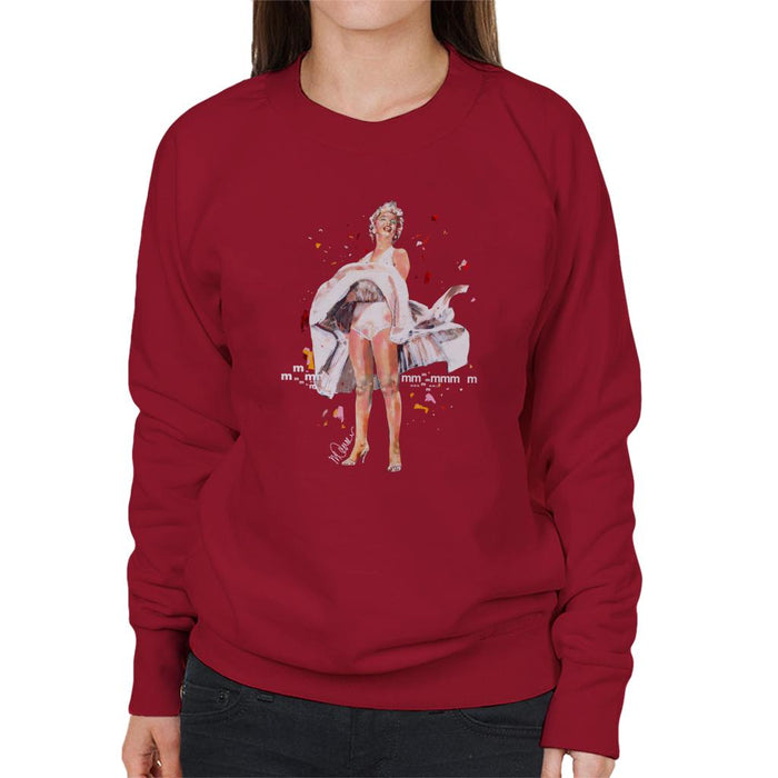 Sidney Maurer Original Portrait Of Marilyn Monroe Skirt Blowing Women's Sweatshirt