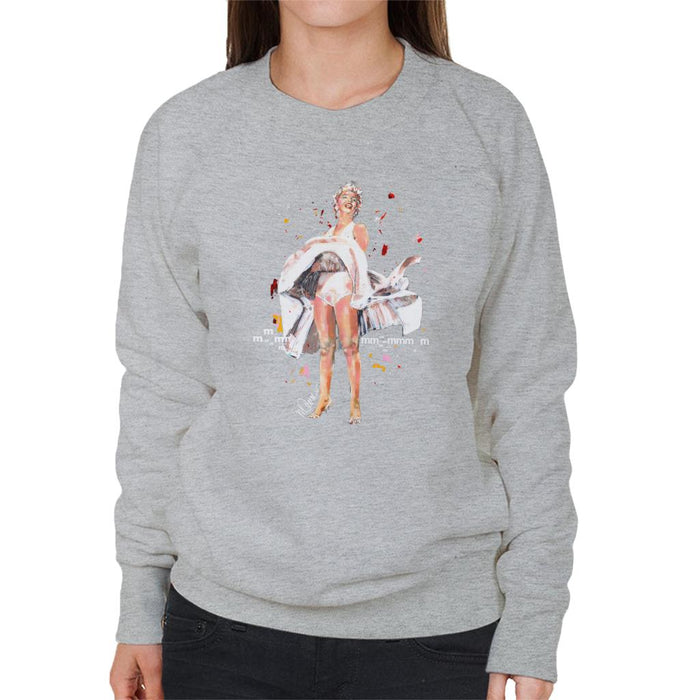 Sidney Maurer Original Portrait Of Marilyn Monroe Skirt Blowing Women's Sweatshirt