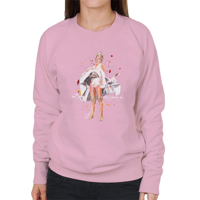 Sidney Maurer Original Portrait Of Marilyn Monroe Skirt Blowing Women's Sweatshirt