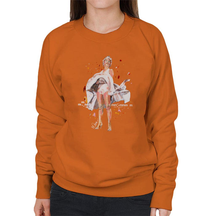 Sidney Maurer Original Portrait Of Marilyn Monroe Skirt Blowing Women's Sweatshirt