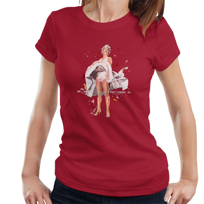 Sidney Maurer Original Portrait Of Marilyn Monroe Skirt Blowing Women's T-Shirt