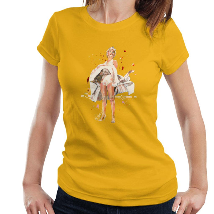 Sidney Maurer Original Portrait Of Marilyn Monroe Skirt Blowing Women's T-Shirt
