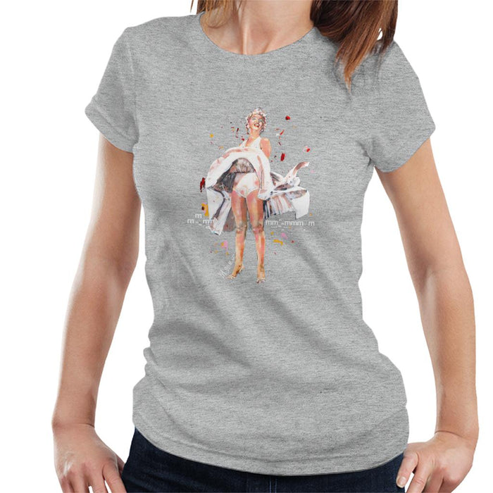 Sidney Maurer Original Portrait Of Marilyn Monroe Skirt Blowing Women's T-Shirt