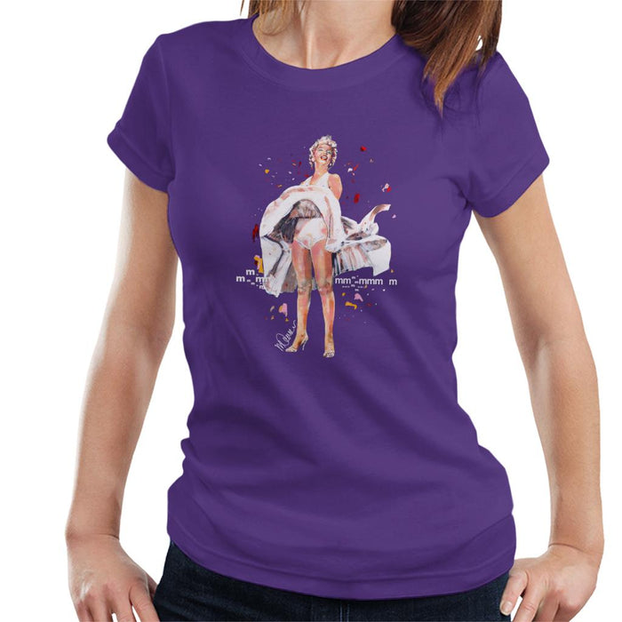 Sidney Maurer Original Portrait Of Marilyn Monroe Skirt Blowing Women's T-Shirt