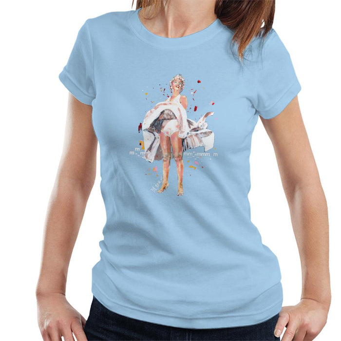 Sidney Maurer Original Portrait Of Marilyn Monroe Skirt Blowing Women's T-Shirt