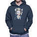 Sidney Maurer Original Portrait Of Miley Cyrus Biting Collar Mens Hooded Sweatshirt - Mens Hooded Sweatshirt