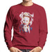 Sidney Maurer Original Portrait Of Miley Cyrus Biting Collar Mens Sweatshirt - Small / Cherry Red - Mens Sweatshirt