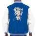 Sidney Maurer Original Portrait Of Miley Cyrus Biting Collar Mens Varsity Jacket - Small / Royal/White - Mens Varsity Jacket