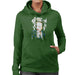 Sidney Maurer Original Portrait Of Miley Cyrus Biting Collar Womens Hooded Sweatshirt - Womens Hooded Sweatshirt